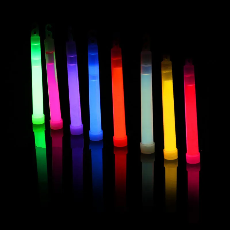 Glow Sticks 6 Ultra Bright Glow Stick Military Party Camping Emergency Lights Chemical Fluorescent Glowstick For Fishing 220527