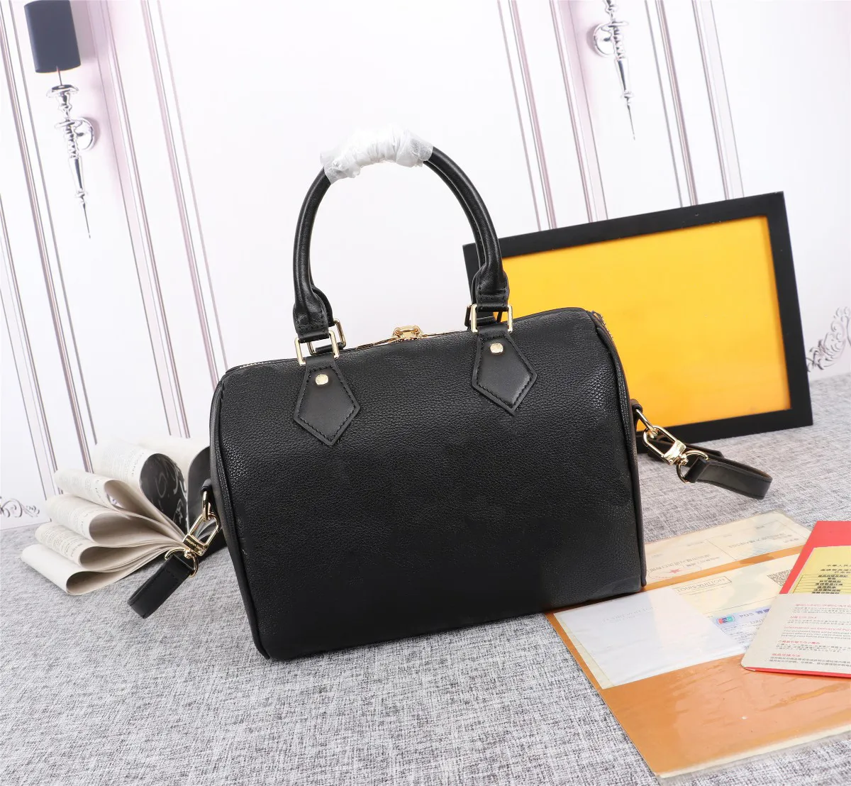 New Shopping Bag Full leather embossing High Quality Tote Handbag women bags Shoulder Bag264p