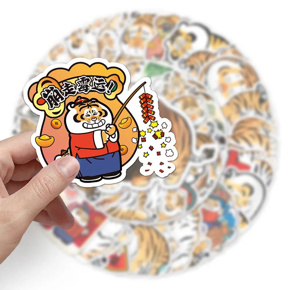 Waterproof 10/30/Cute Tiger Graffiti Stickers Cartoon Decals Laptop Luggage Guitar Scrapbook Diary Phone Cool Sticker for Kids Toy Car sticker