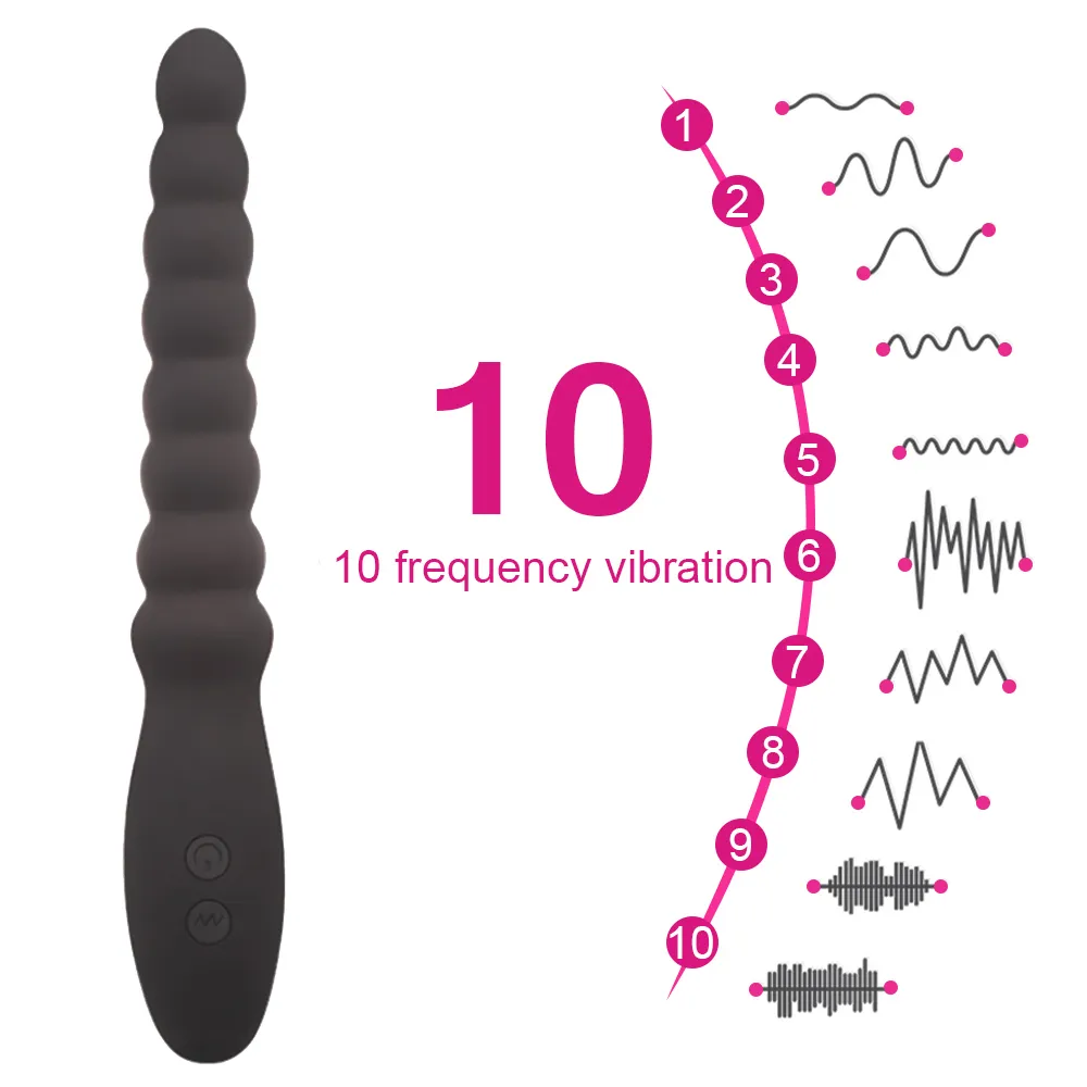 VETIRY – vibromasseur Anal, perles de Massage de la Prostate, 10 vitesses, stimulateur de Plug Anal, jouets sexy pour hommes et femmes, produits pour adultes, double moteur