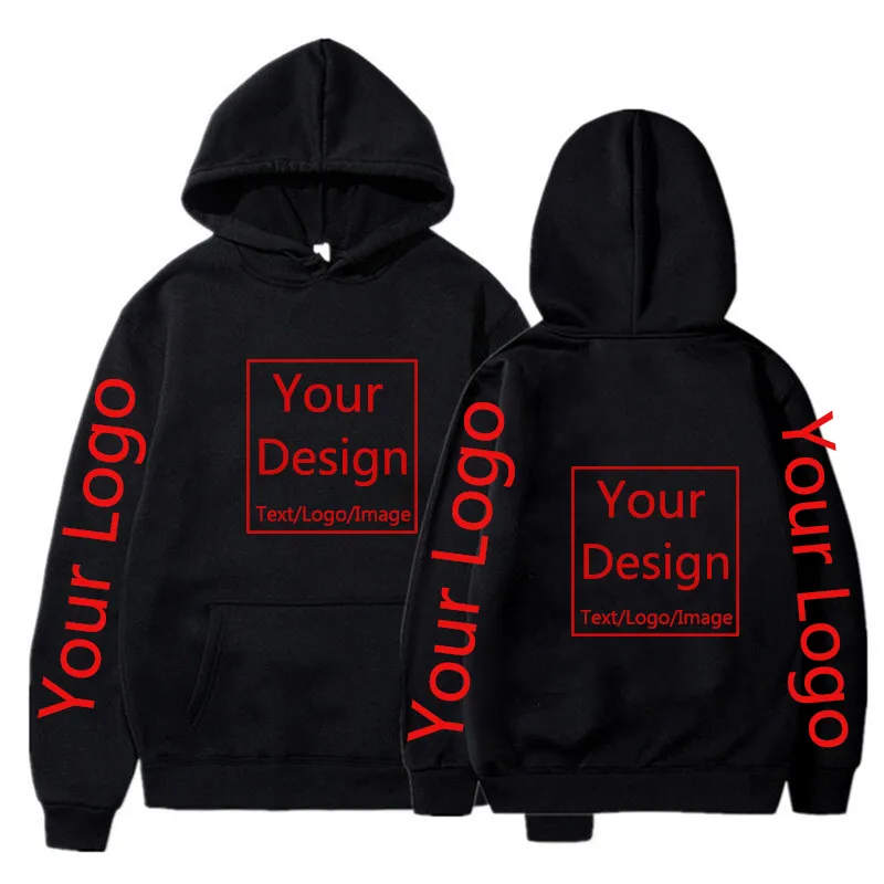 Custom Hoodies DIY Text Image Print High Quality Clothing Customized Sport Casual Sweatshirt Size XS 4XL 220615