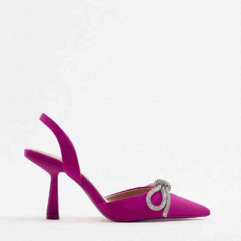 Chaussures Baotou avec nœud papillon et talons hauts fins pour femmes, nouvelle collection printemps 2022