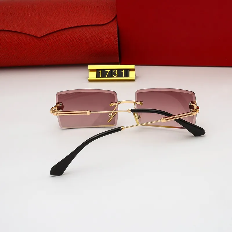 Óculos de sol designers Classic Classic Mens óculos de sol Moda de verão Original óculos de luxo 059 1731 Quadro de metal dourado Top qualidade UV bom
