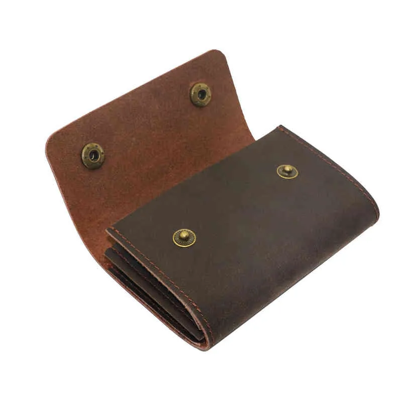 Herren Leder Zero Wallet Minderheit Design Card Bag Damen -Visitenkarte Tasche Top -Layer Cowhide Wallet 220625