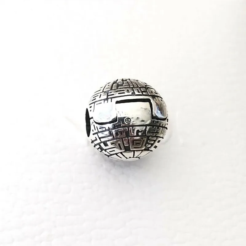 799513C00 gwiazda Wcrs gwiazda śmierci klip pandora charms do bransoletki DIY zestawy do wyrobu biżuterii luźny koralik 925 Sterling Silver wesele prezent