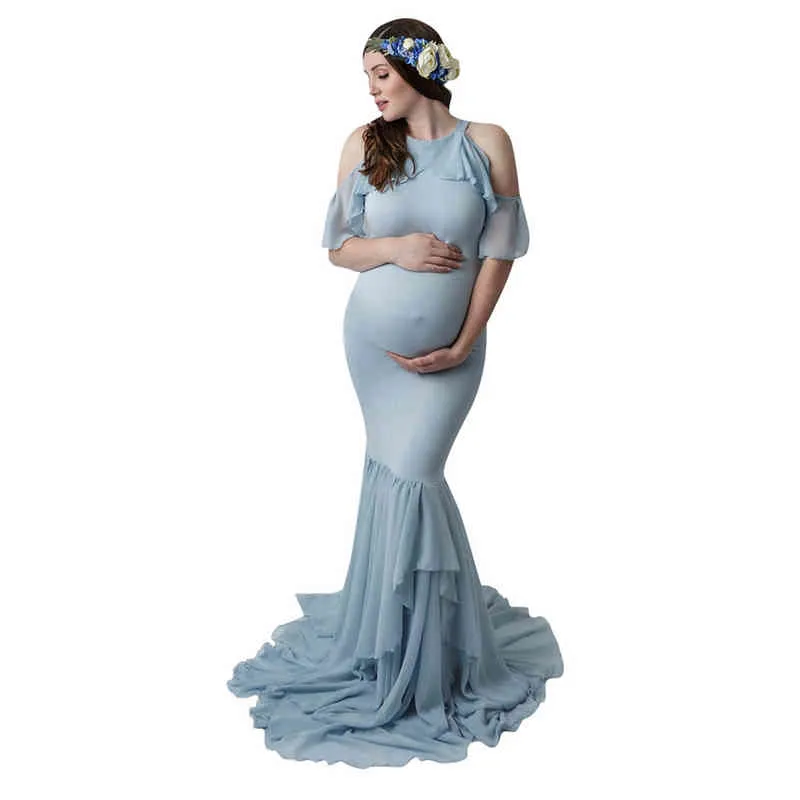 Фотография реквизит кружевные утечки плеча платья по полу для беременных для беременных по беременным платья для фотосъемки Sho G220309
