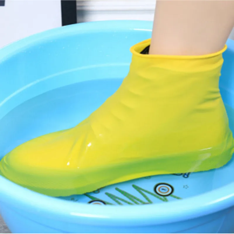 Silicone Overshoes Disposable Waterproof Shoe Cover Rainproof Men Shoes Covers Rain Boots Non-Slip Washable Unisex 220427