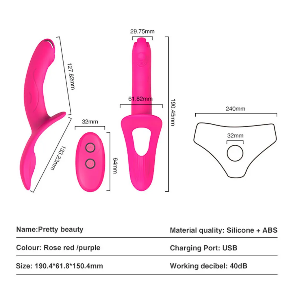 Liebsten Strapon Dildo Vibrator Fernbedienung Lesben Strap-Auf Doppel slutade Hschen Erwachsene sexig spielzeug fr frauen SexyToy