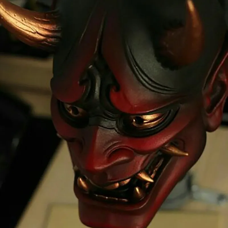 Masques de fête vente masque d'assassin japonais Halloween Creepy Fa 220823