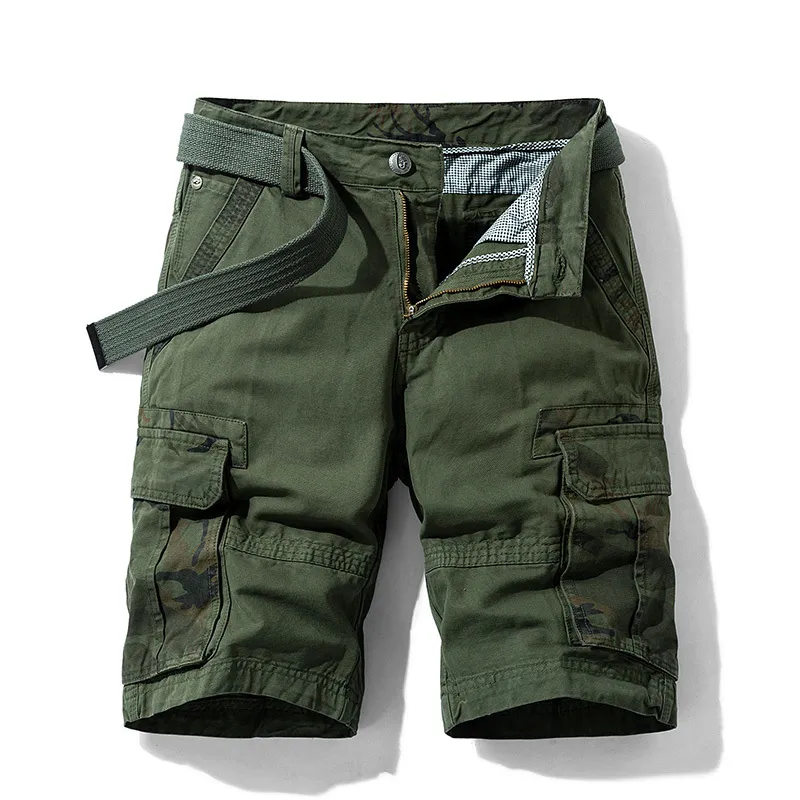 Summer Camouflage Tactical Cargo Shorts Men Khaki Jogger Military Cargo Shorts Men Cotton Casual Loose Men Shorts 220521