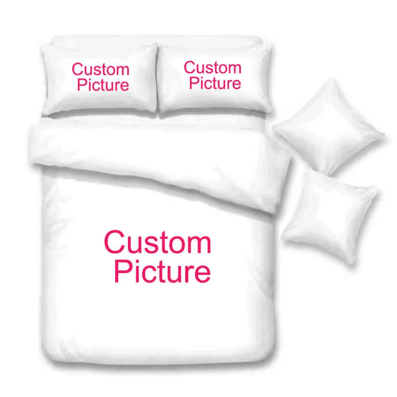 Capa personalizada de edredão personalizada com travesseiros foto de cama de microfibra de microfibra