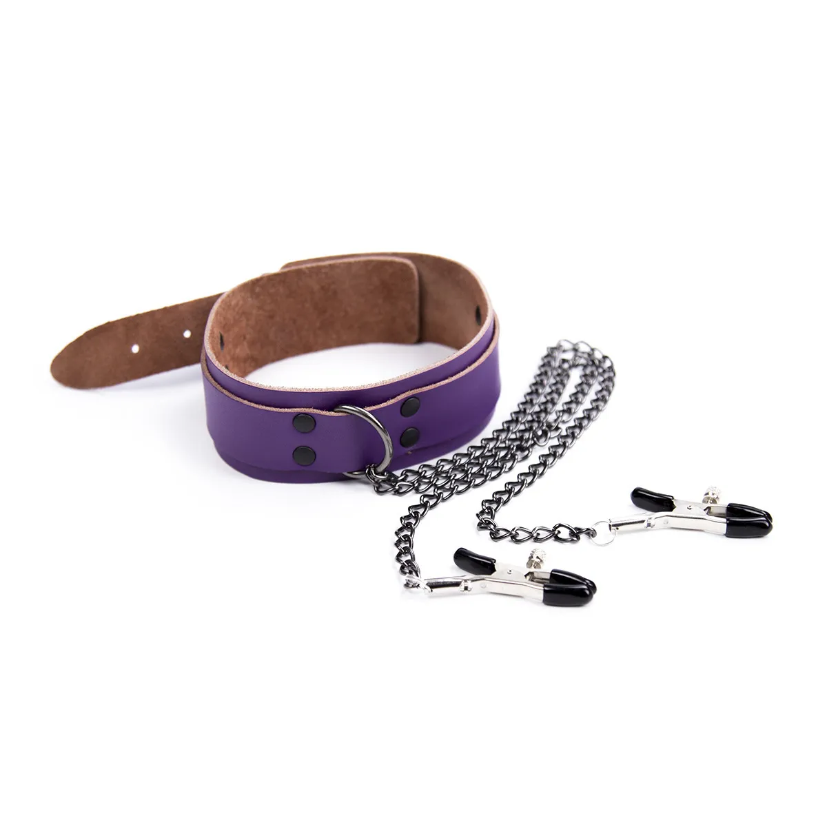 Äkta läder sexig svart bondage krage choker kedja koppel rollplay halsband vuxna bdsm sexiga leksaker smycken tillbehör