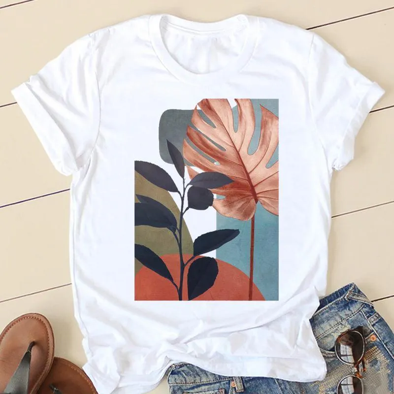 Women Plant Watercolor Wear Short Sleeve T shirts Ladies Fashion Cartoon Clothes Spring Summer Female Tee Graphic Tshirt 220628