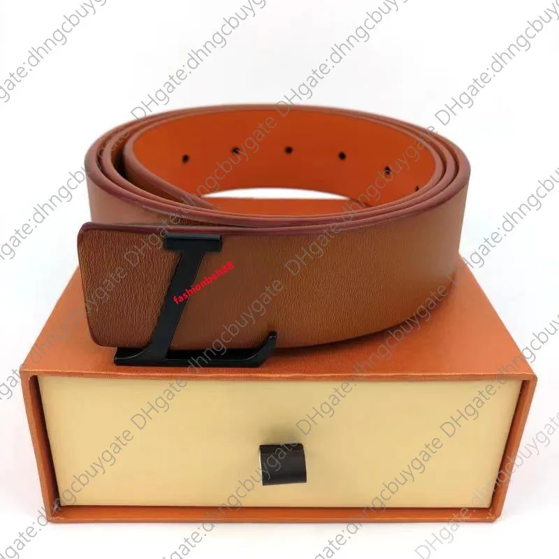 Kvalitetsdesigner High Fashion Womens Men Designers Belts Läder Black Golden Buckle Classic Casual Belt Width 3 8cm med Box290R