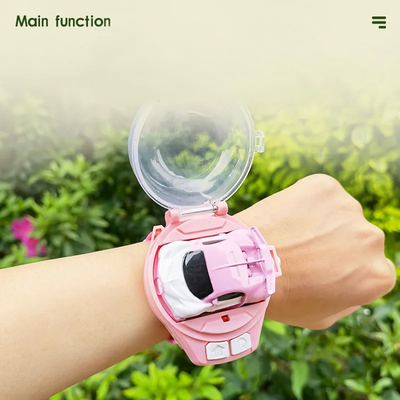 Enfants dessin animé Mini RC télécommande voiture montre jouets électrique poignet Rechargeable poignet course montre pour garçons filles cadeau 220721326412714