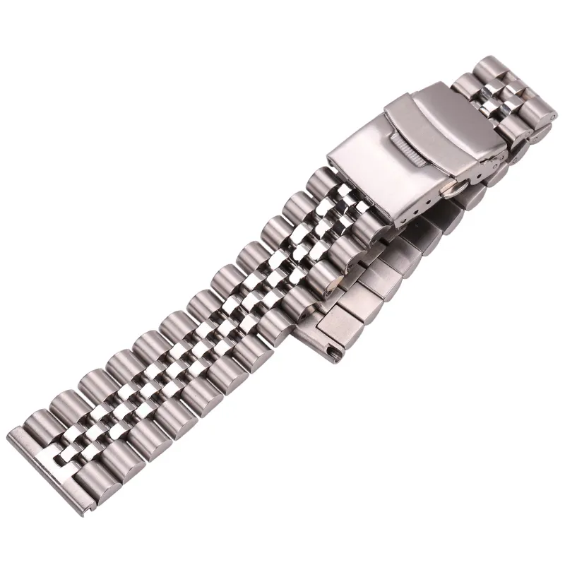 Roestvrijstalen horlogebanden dames heren armband 18 mm 20 mm 22 mm 24 mm zilveren rechte uiteinde horloge band band accessoires 220705