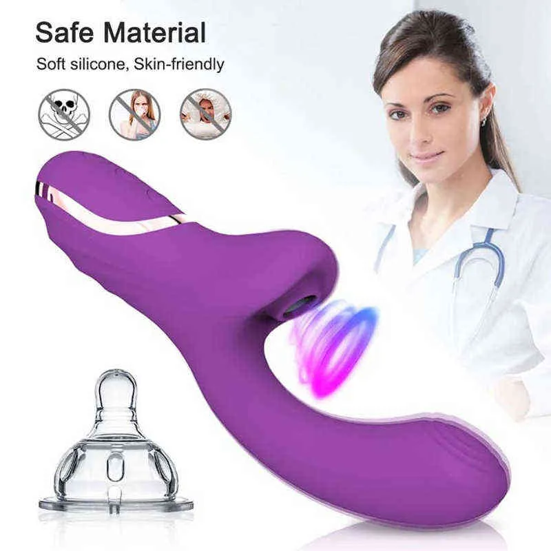 Nxy Vibrators Vibrador de Cuccin Cltoris Para Mujer SevaluLador Vagina Femenina Consolador Punto G Realista Varita Mgica Juguetes Sexuales 0408