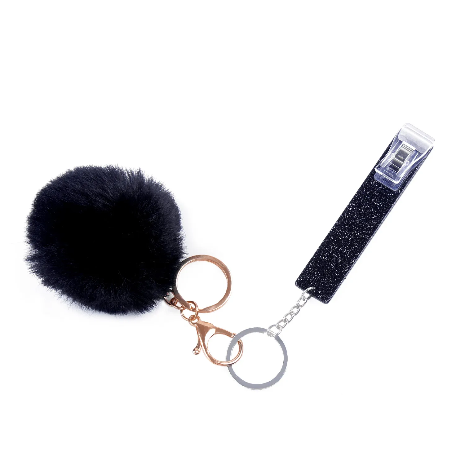 Niedlicher Kreditkarten-Abzieher, Pompom-Schlüssel, Party-Geschenkringe, Acryl, Debit-Bankkarten-Greifer für lange Nägel, Geldautomaten, Schlüsselanhänger, Karten, Clip-Nägel, t2175