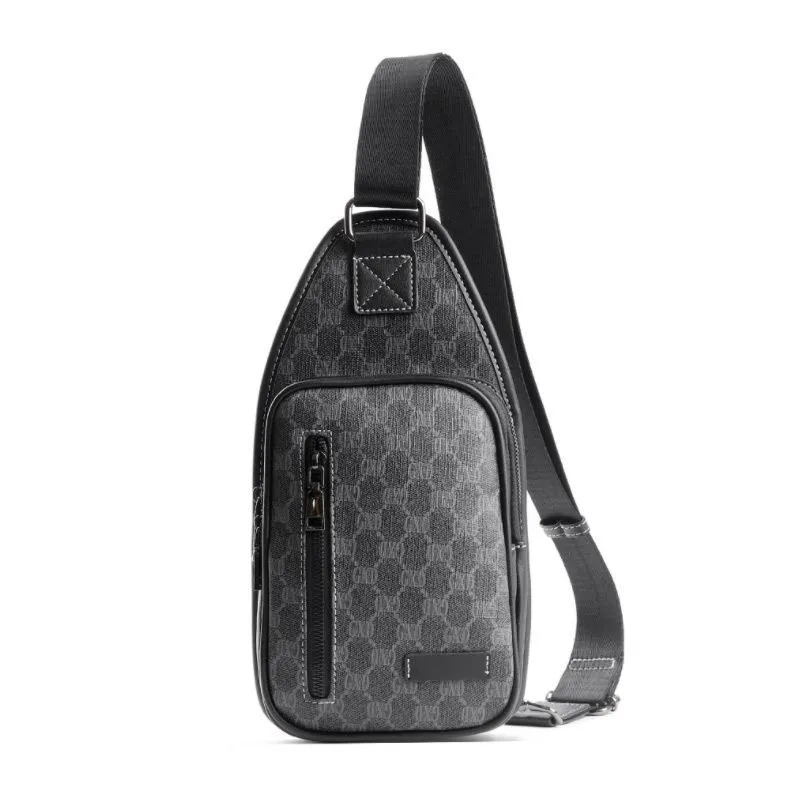 Fashion Man Messenger Bags Plaid Men Bags Shoulder Crossbody Leather Sling Bag For Male Black Single Women Backpack212i