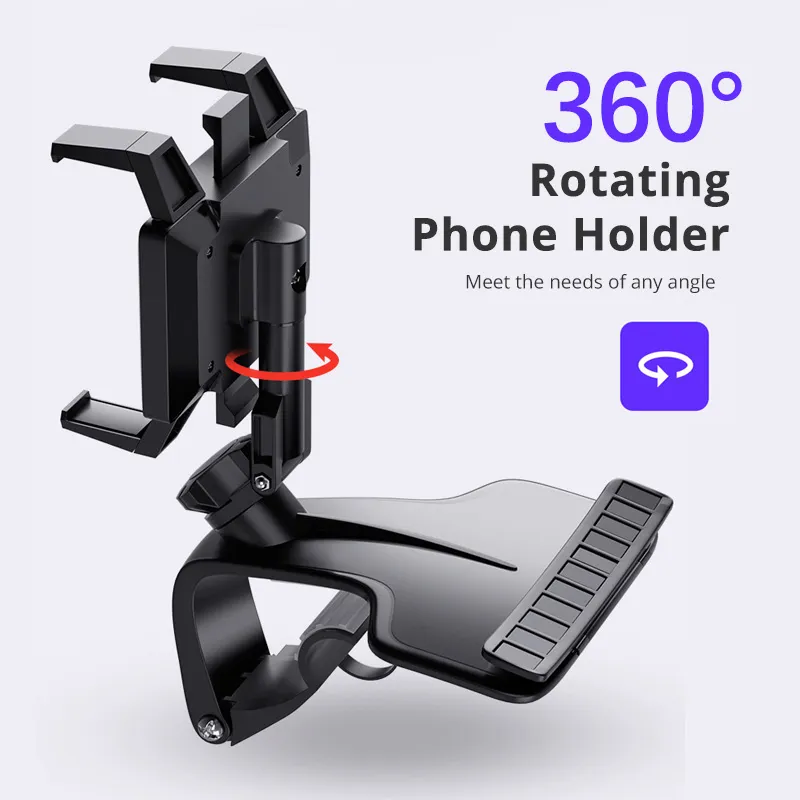 Biltelefoninnehavare Dashboard Intelligentphone Holders 1200 grader Mobiltelefoner Fästet bakspegel GPS -navigationsfästen för3733472