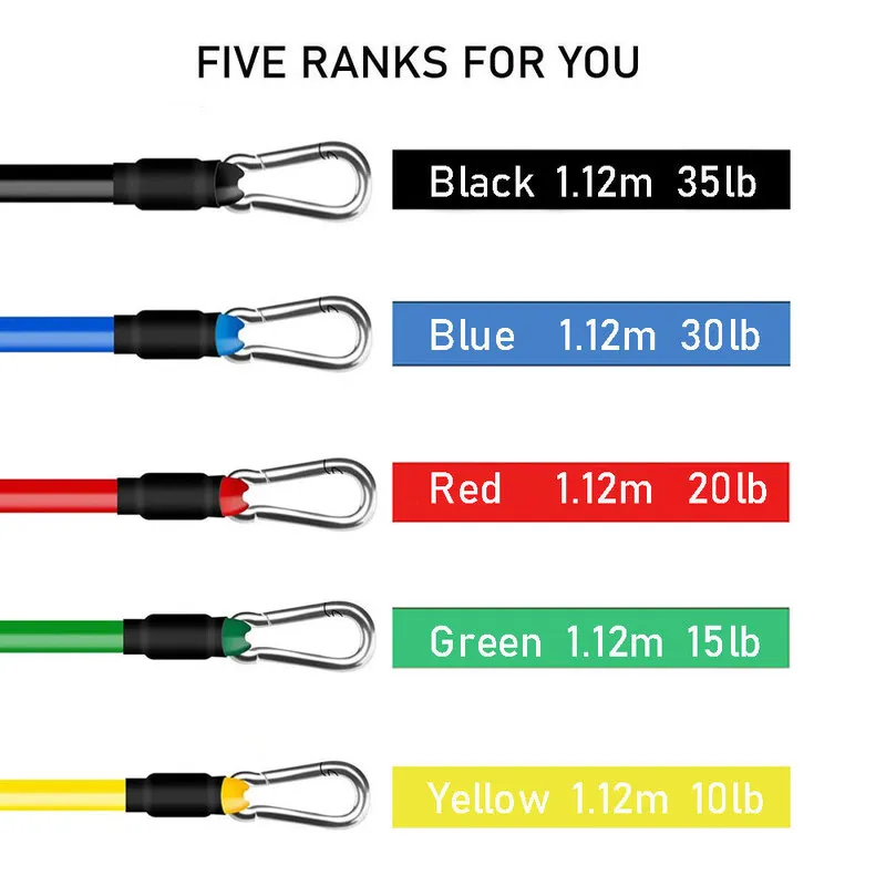 Set Latex Resistance Bands Set Exercise Yoga Tube Pull Rope Fitness Sport Rubber Elastic Bands Muscle Strength Training 220618