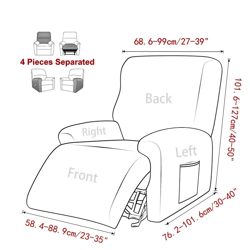 Сплошная крышка для кресла все включено массаж Lazy Boy Chair Lounger Сингл диван диван, край, кресло, Bezug 220617