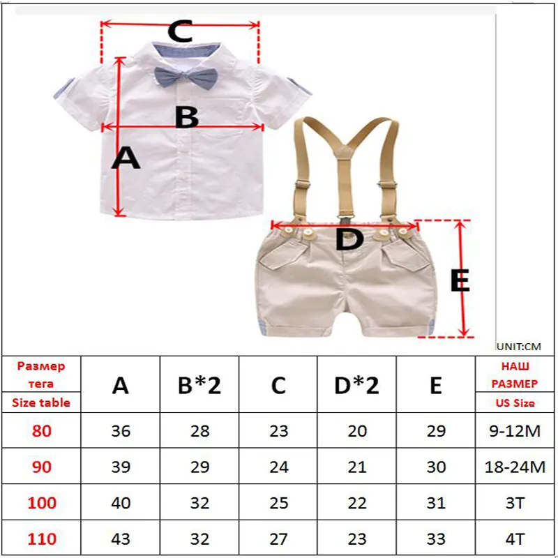 Vêtements d'enfants formels enfants garçons garçons vêtements ensemble bébé costume costume shorts enfants chemise avec collier mariage costume de fête de mariage 1-4 ans 220326