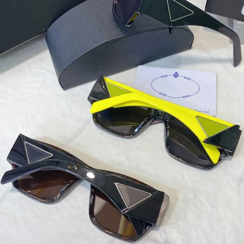 Nowe projektant okularów przeciwsłonecznych PR10 Mężczyzn Ladies Summol Style Occhiali Da Sole Inverted Triangle Temple Najwyższa jakość ochrona UV Spor208n