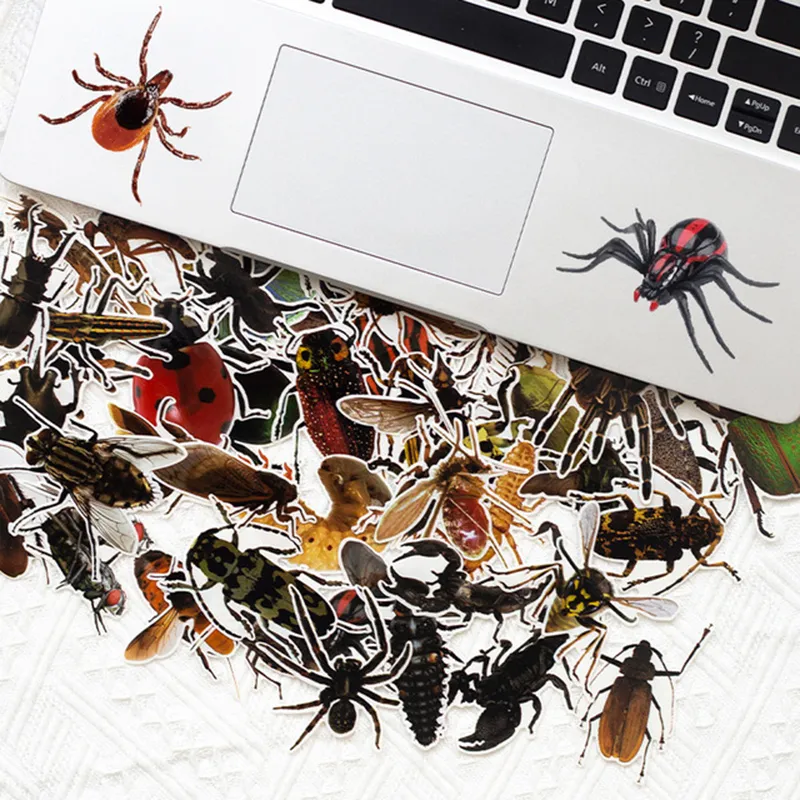 Novo impermeável 10/30 / borboleta libélula animal adesivo natural inseto coleção adesivos diary caderno telefone bagagem decalques de carro adesivo