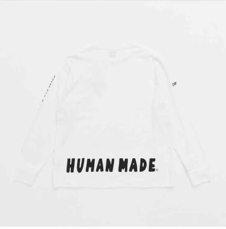 HUMAN MADE T-shirt a maniche lunghe con cuore in stile giapponese Harajuku Streetwear T220808