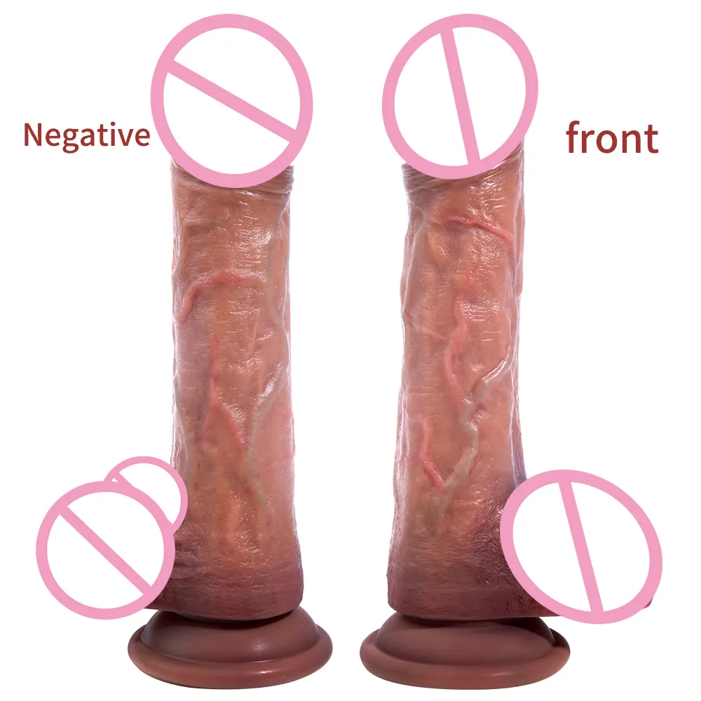 Massage 22CM Realistic Silicone Dildo Large Dildo Sex Toy for Women with Thick Glans Real Dong with Powerful Suction Cup Stiff Cock