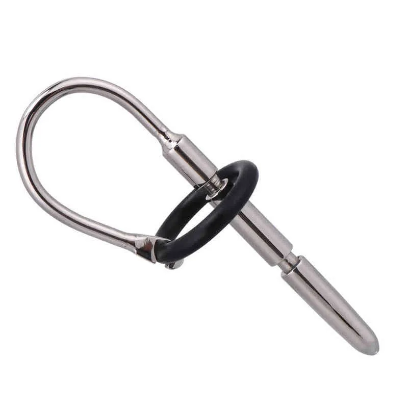 NXY Sex Adult Toy Stainless Steel Penis Plug Princes Wand with Glans Ring Men Urethral Play Toys 0507