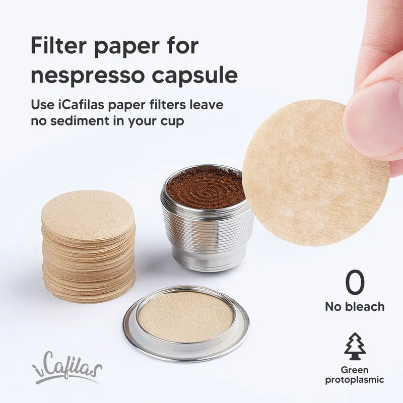 مرشح الورق القابل للتصرف لإعادة الاستخدام /كبسولة القهوة Nespresso حماية من كتلة الحفاظ على التنظيف 220509