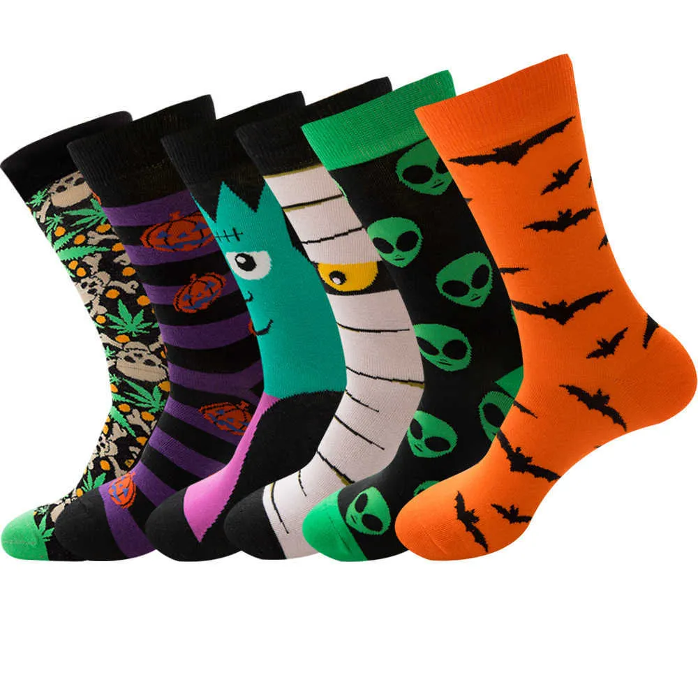 Autumn Winter Designer Women Socks Novo Halloween Chralming Christmas Feminino Mids Tube Meias