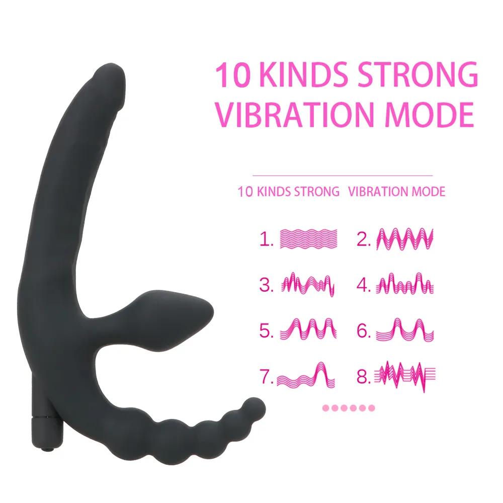 OLO 10 Speeds Anus Stimulation Anal Plug Vibrator Prostate Massager Beads sexy Toys for Men Women Strapon Dildo