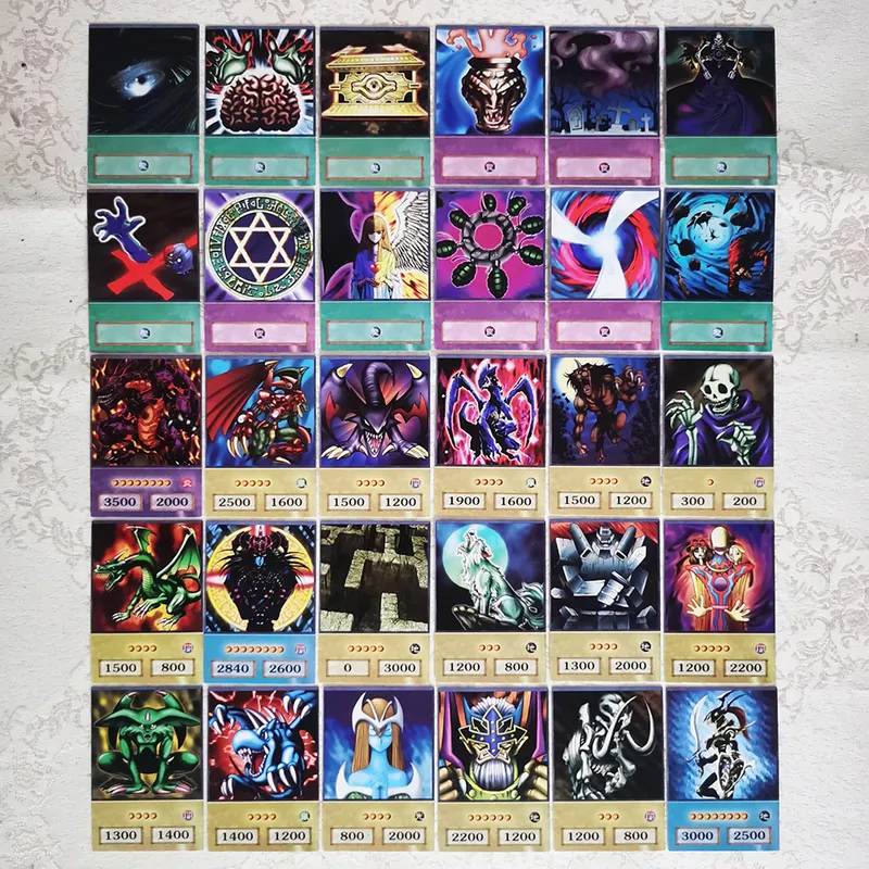 Yu-Gi-Oh Anime Style Cards Blue Eyes Dark Magician Exodia Obelisk Slifer Ra Yugioh DM Classic Proxy DIY Card Kids Gift 220726
