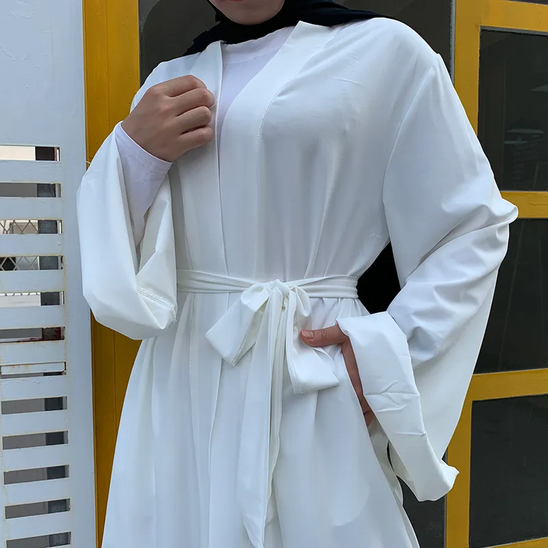 Aperto Kaftan Dubai Abaya Turchia Kimono Cardigan Islam Hijab musulmano Abito Jilbab Abaya le donne Robe Ete Caftano Abbigliamento islamico