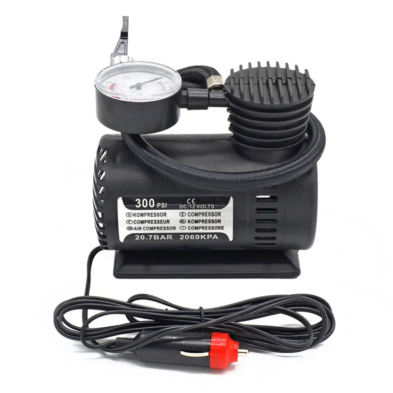 12V 300PPI CAR Auto Auto Mini Mini Air Compressor Kit for Ball Bickcle Minicar Tyre Speantories Assories 220504