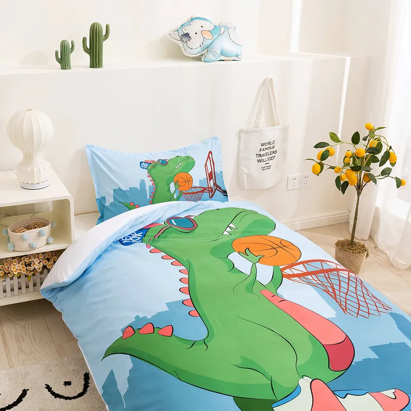 Sport dinosaurus beddengoed set Twin kingsize basketbal dekbedovertrek Home aangepaste bed dekbedovertrek Kids jongens bed set bed dekbedden 220616