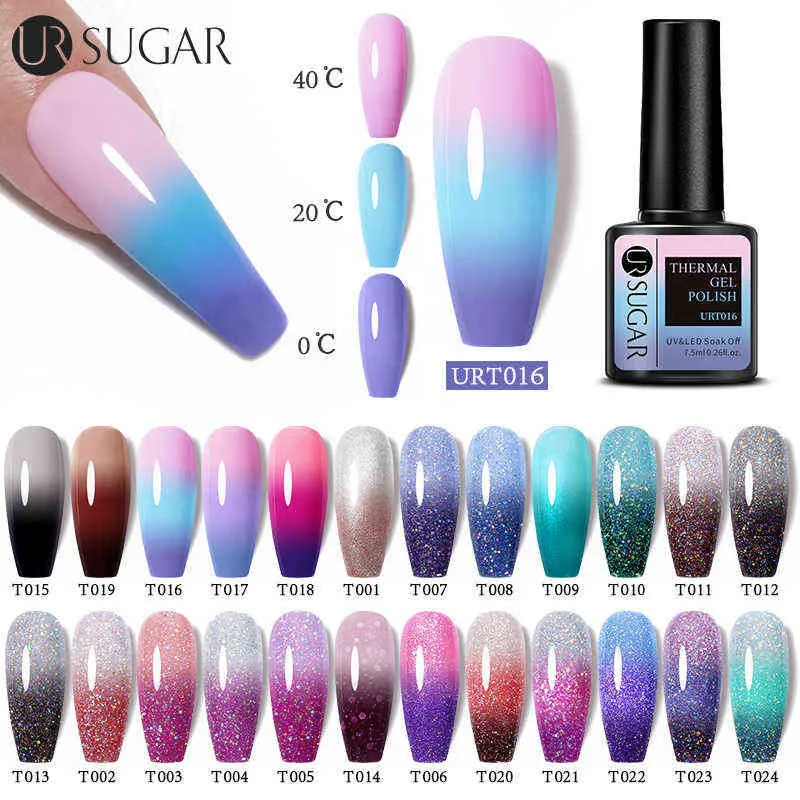 NXY Nail Gel Shiny Sequins Effect Color Change Thermal Varnishes All for Manicure s Art Uv Semi Permanent lak 0328