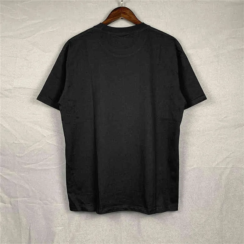T -shirt Kith 2022 Black White Apricot Kith Fish Tee Men Women Graphic Printed T Loose Fit Tops Kort ärm