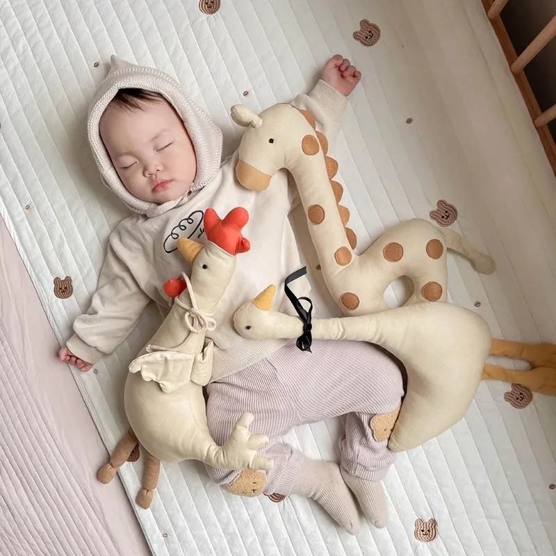 Niedliches Stofftier im nordischen Stil, Kawaii-Baby-Plüschpuppe, für Kinder, zum Schlafen, als Begleitung für Raumdekoration 220815