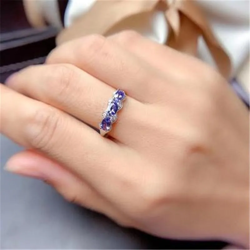 Cluster Rings Passed Diamond Test Stone Moissanite 925 Sterling Silver Single Row Drill Women Classic Fashion Engagement Fine 3220214E