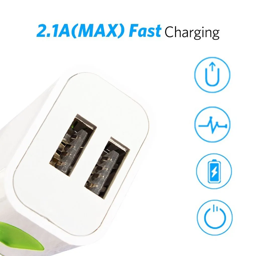 Universal 2.1A 5V LED 2 USB Phone Charger Fast Wall Charging Adapter US/EU Plug-Charger For Samsung For HTC