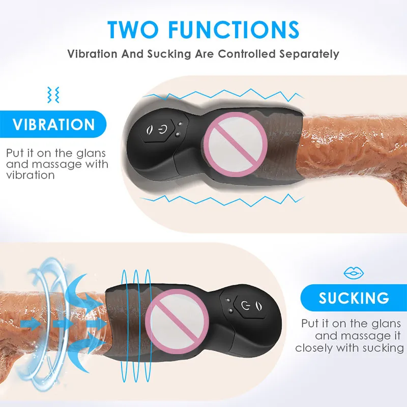 美容アイテムペニスの亀頭刺激装置男性マスターベーターカップ吸い振動する永続的な遅延運動グラントレーナーオーラルセクシーなおもちゃ