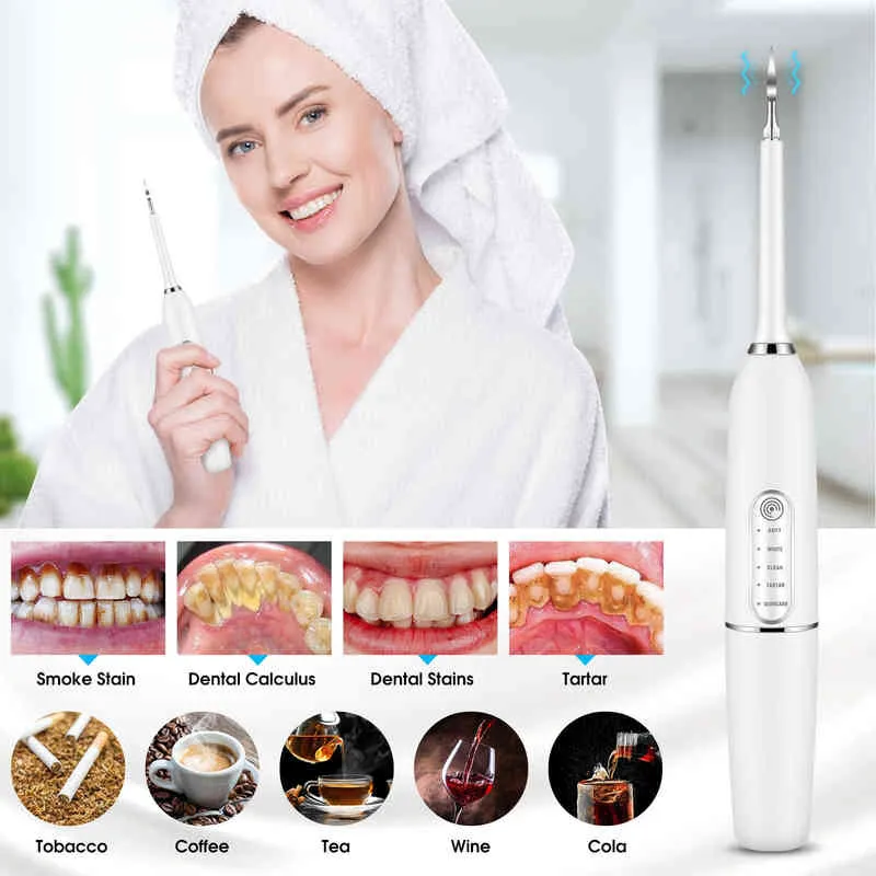 Détartreur dentaire électrique dissolvant de calcul des dents taches outil de tartre dentiste blanchissant les dents nettoyant Kits d'hygiène buccale 220713