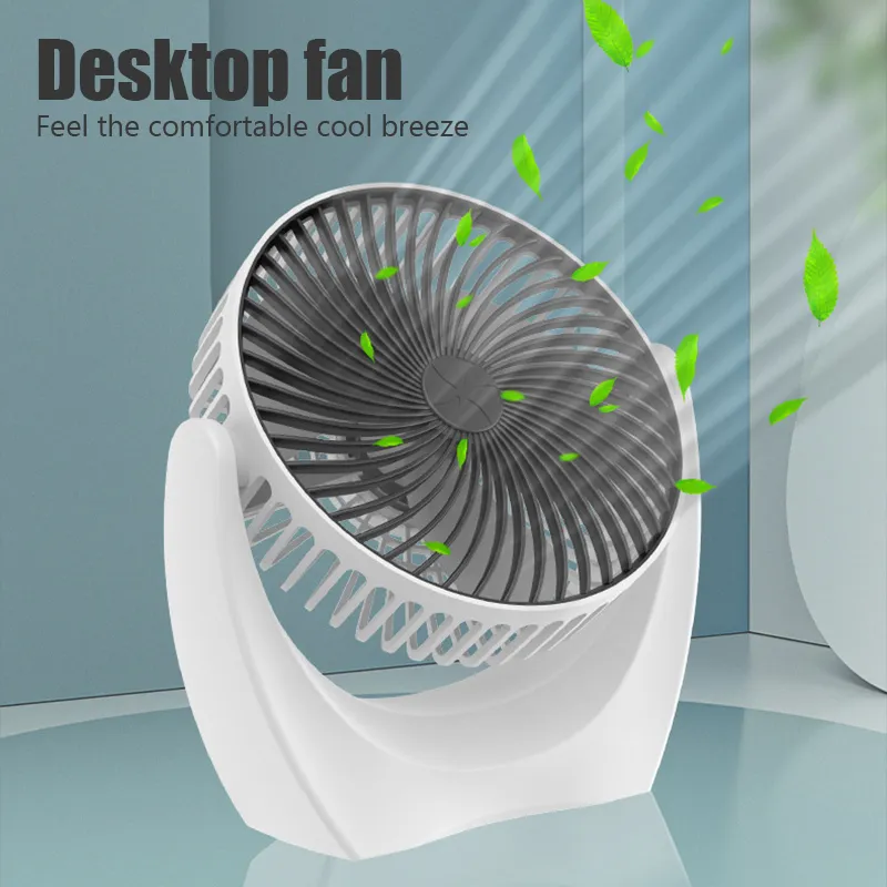 Cool Summer Desktop Small Fan Mini Portable Cooler Rechargeble USB 2 Speed ​​Wind Justerable Silent For Home Office Car 220505