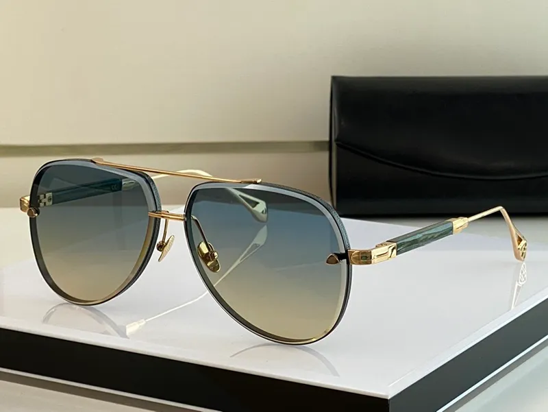 Lunettes de soleil de designer blanches pour femmes hommes rondes lunettes de soleil Mayba vintage 62mm or argent métal surdimensionné mode sport conduite E323B