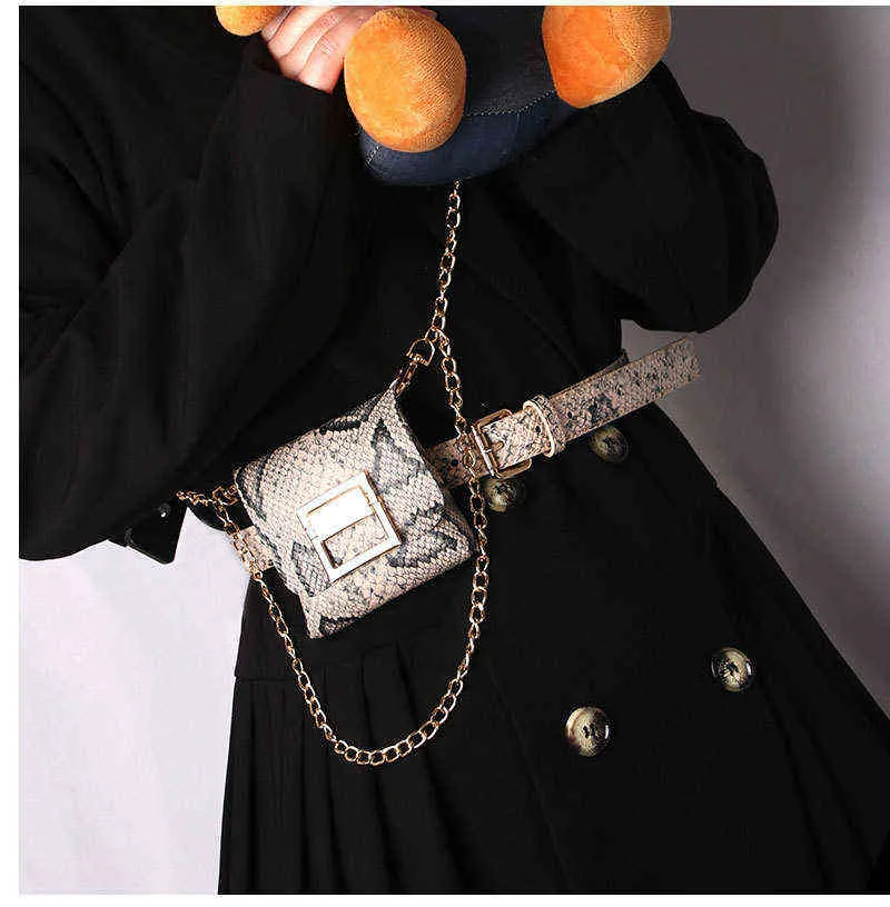 Bq Fashion Umhängetasche mit Kette, Schultergurt, Taillengürtel, Mini-Geldbörse, Tasche 220519