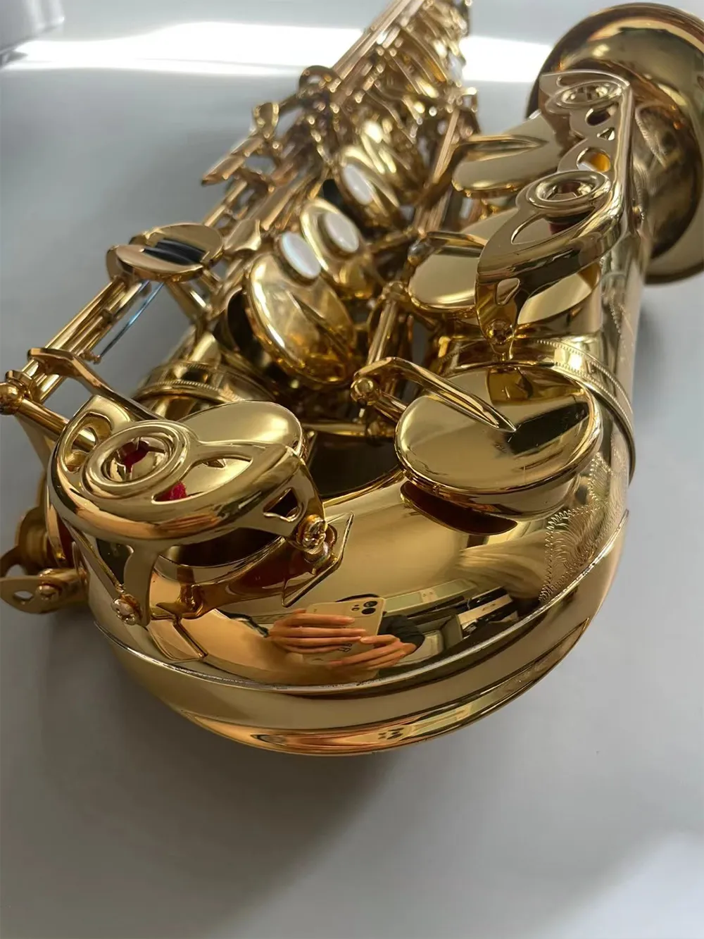 E-flat professional alto saxophone brass gold plated finely carved 82 structure model alto sax premium tone jazz instrument